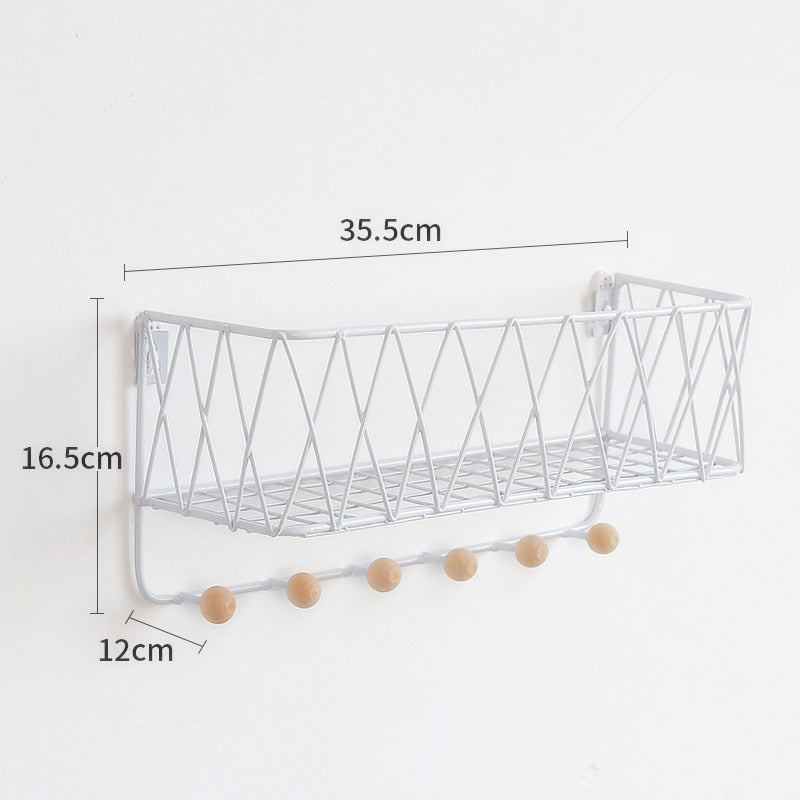 Iron Grid Wall Shelf