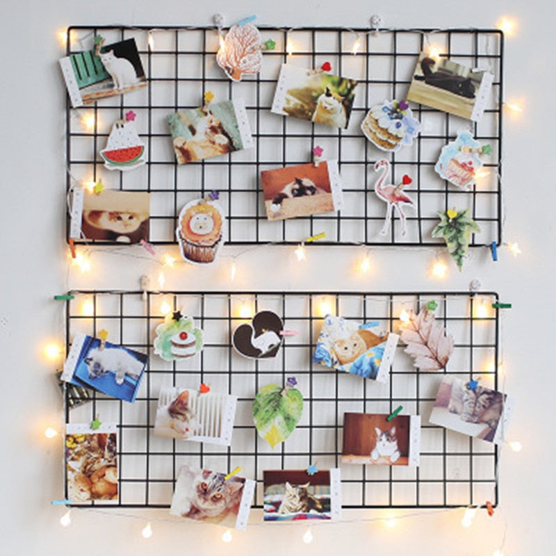 Metal Rectangle Grid Wall Organiser