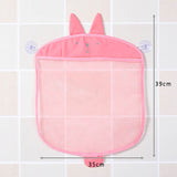 Cartoon Animals Mesh Bath Bag with Sucker Attachment for Children's Bath Toys