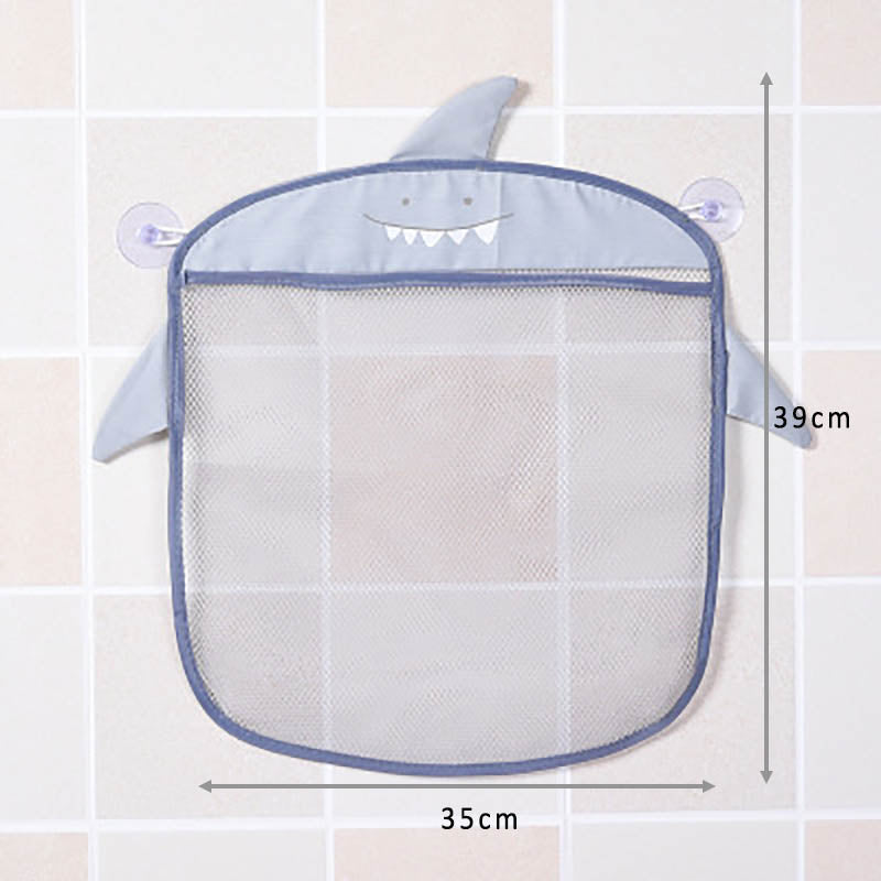 Cartoon Animals Mesh Bath Bag with Sucker Attachment for Children's Bath Toys